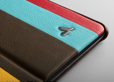 Stripes - Multi-Colored iPad Mini Retina Leather Case
