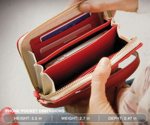 Lucy Clutch Matelassé – Smartphone-Clutch aus hochwertigem Leder