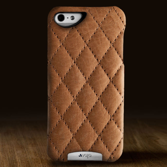Grip Matelassé - Quilted Leather iPhone SE Case - Vaja