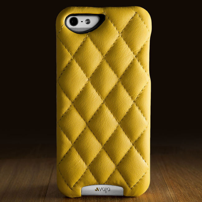 Grip Matelassé - Quilted Leather iPhone SE Case - Vaja