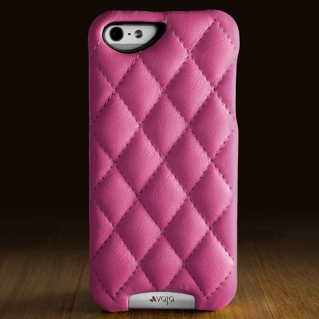 Grip Matelassé - Quilted Leather iPhone SE Case - Vaja