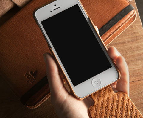 Top Flip - Premium Leather iPhone SE Cases