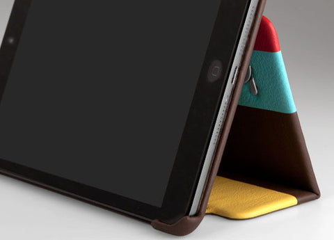 Stripes - Multi-Colored iPad Mini Retina Leather Case