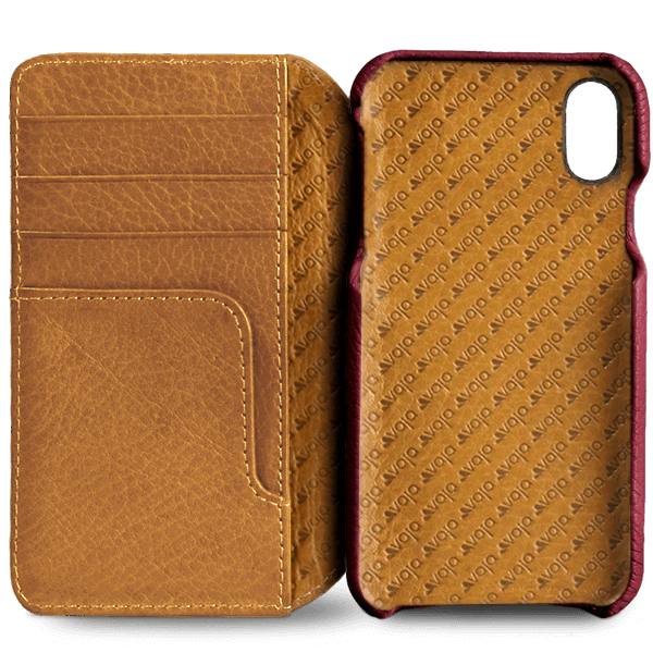 Wallet Agenda iPhone X / iPhone Xs Leather Case - Vaja