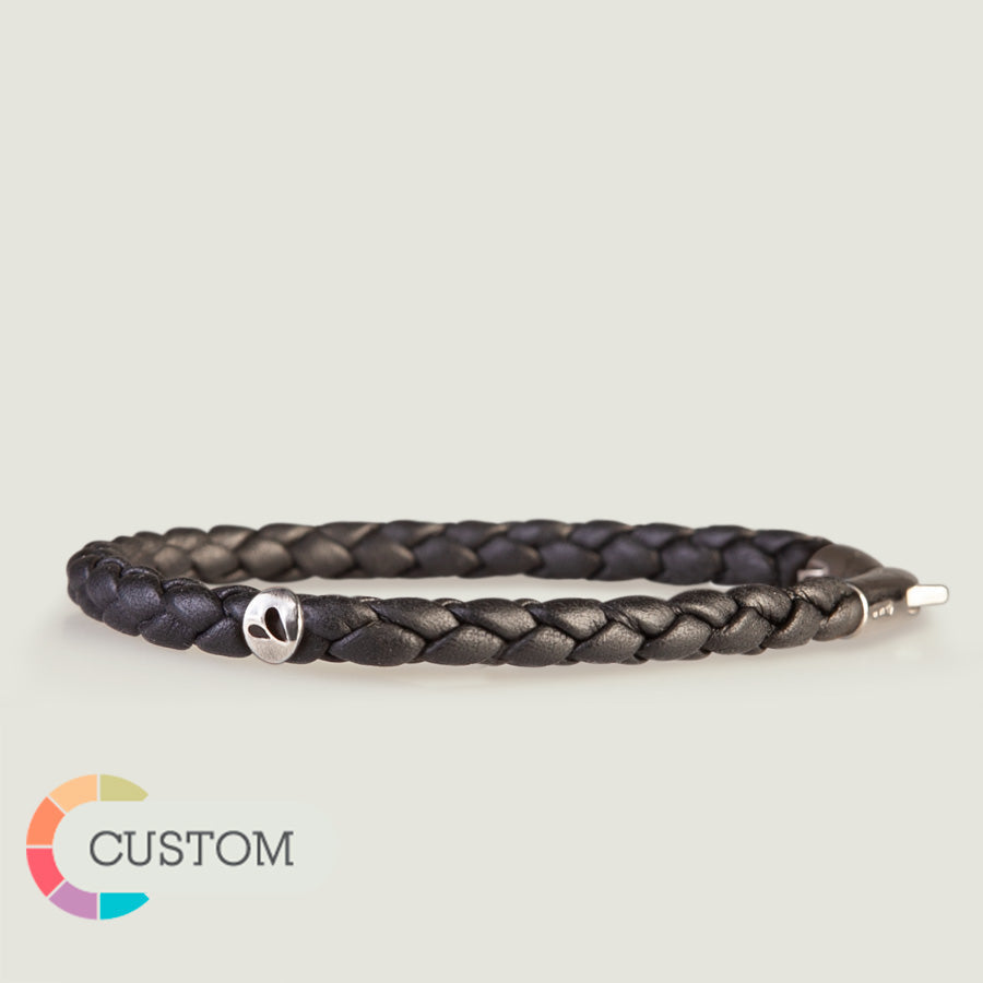 Customizable Capri Braided Leather Bracelet - Ships in 1 Week! - Vaja