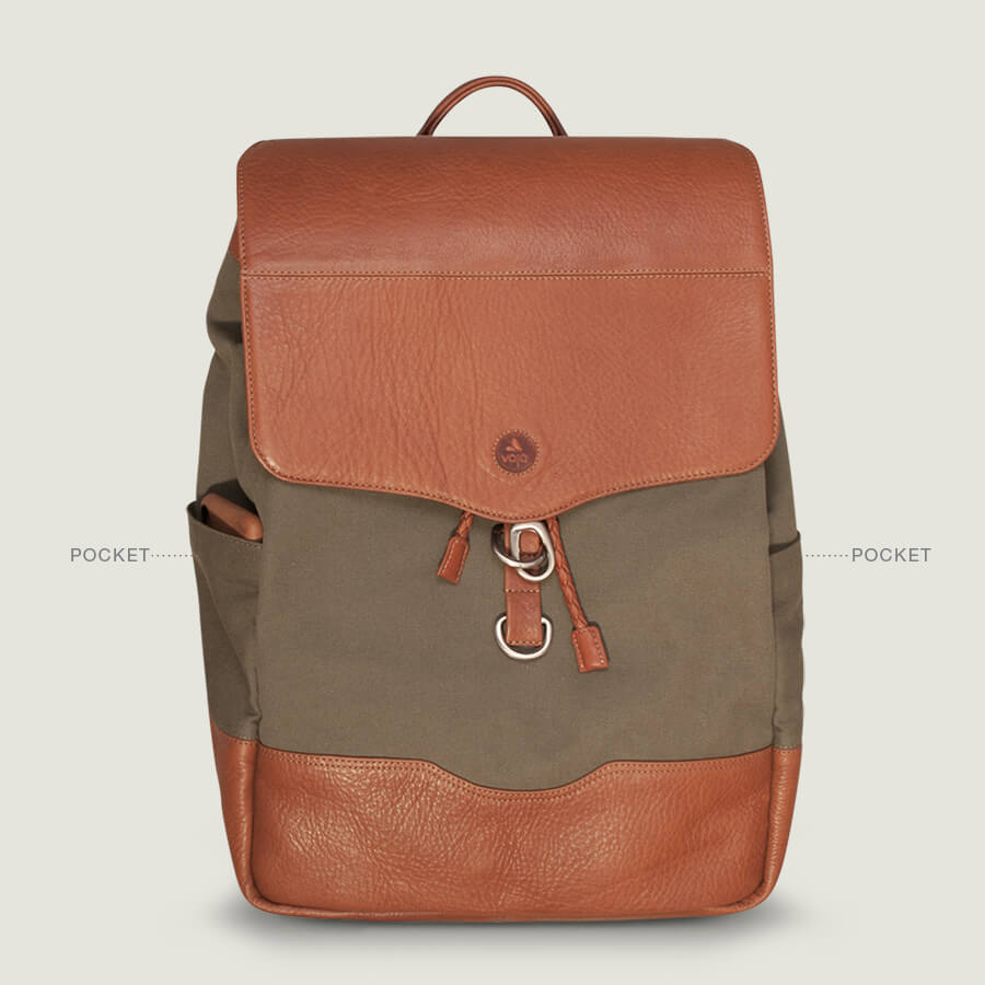 City Hunter – Canvas and Leather Backpack - Vaja