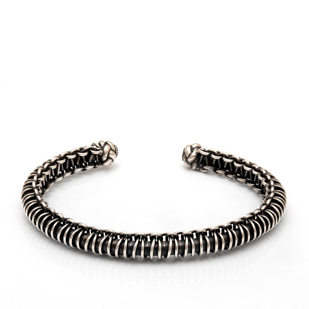 Dubai - Sterling Silver Bangle Bracelet - Vaja