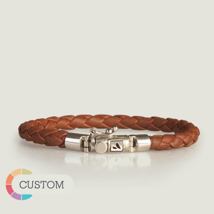 Customizable Kenya Braided Leather Bracelet - Ships in 1 Week! - Vaja