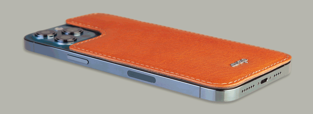 iPhone 12 Mini leather back - Vaja