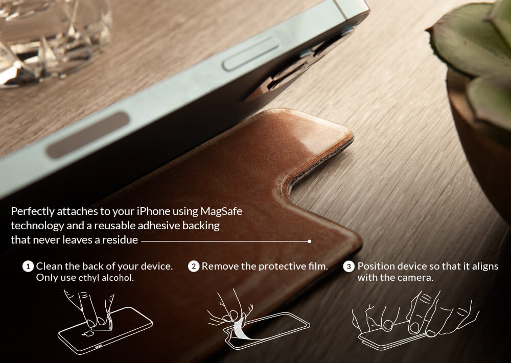 iPhone 12 Mini leather back - Vaja