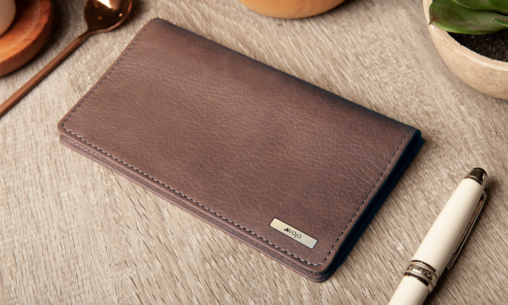Leather Checkbook Cover - Vaja