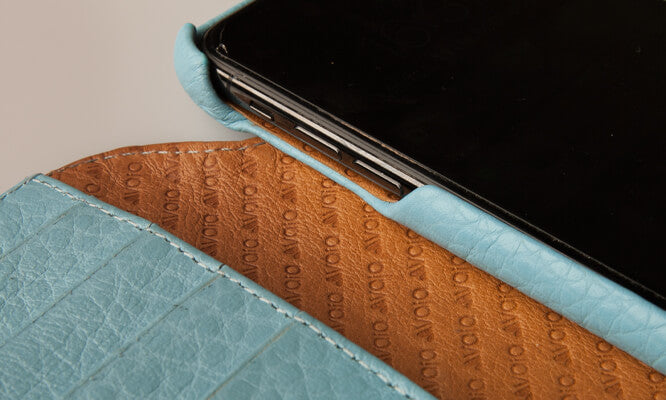 Cartera - Funda de cuero tipo cartera para iPhone Xs Max