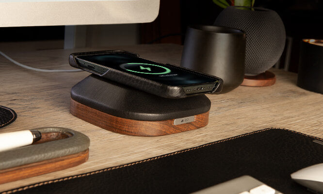 Magsafe Wood & Leather mount - Vaja