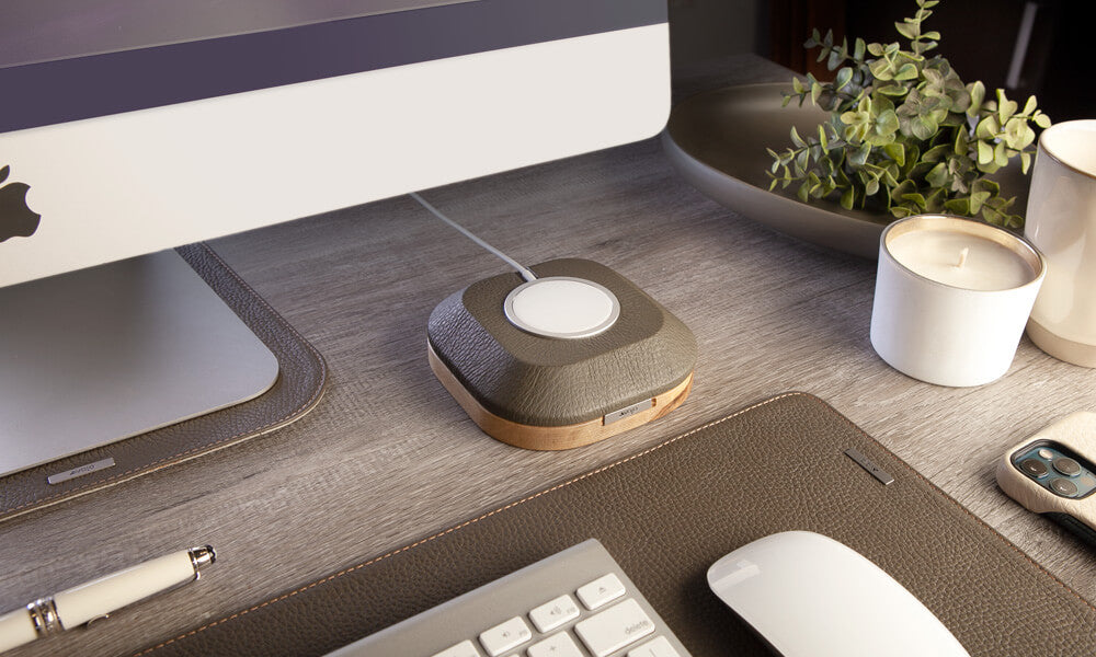 Magsafe Wood & Leather mount - Vaja