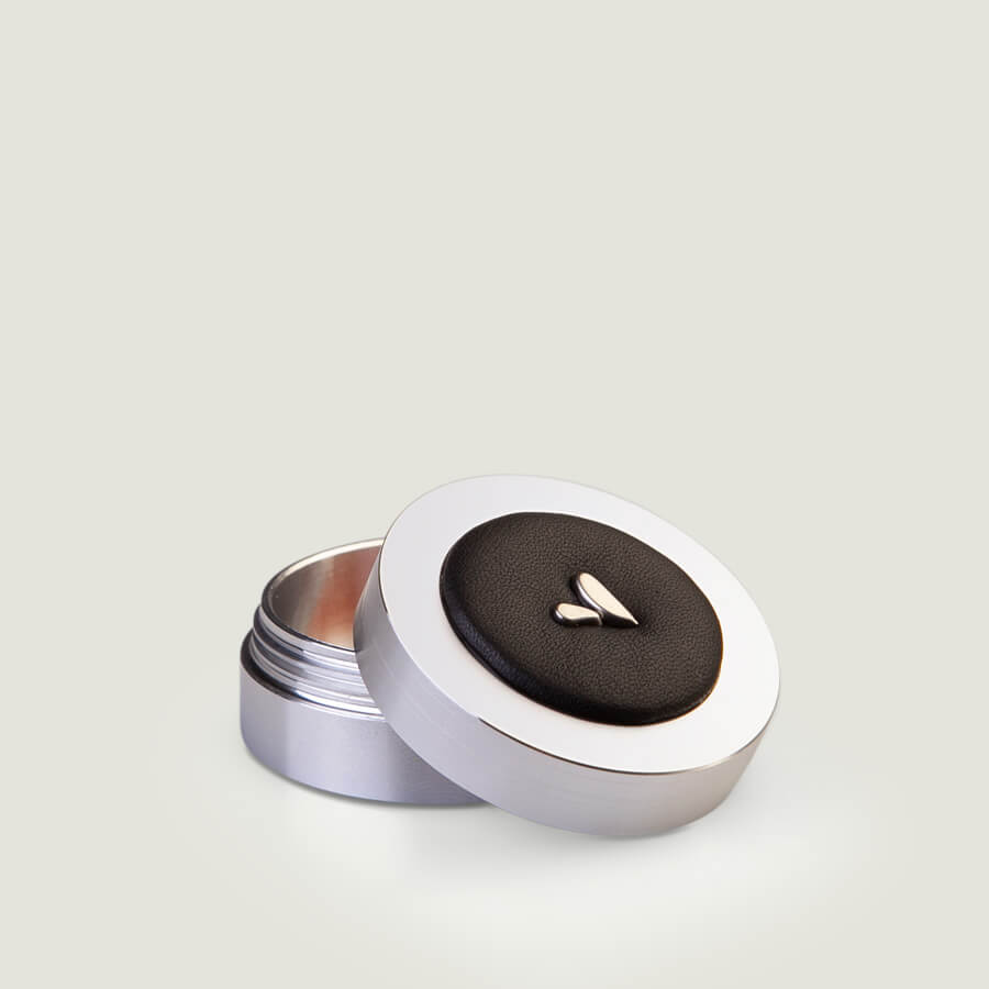 Aluminum Keeper - Premium Leather Pill Box - Vaja