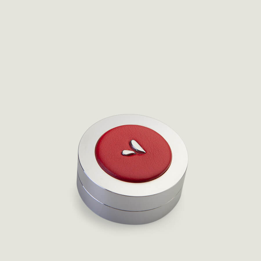 Aluminum Keeper - Premium Leather Pill Box - Vaja