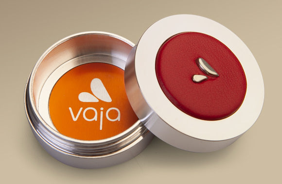 Aluminum Keeper - Premium Leather Pill Box - Vaja