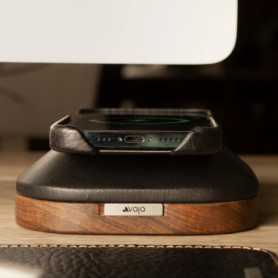 Magsafe Wood & Leather mount - Vaja