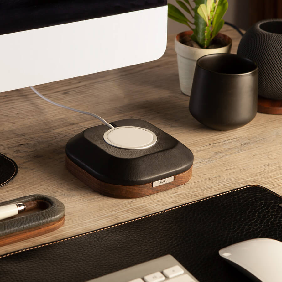 Magsafe Wood & Leather mount - Vaja