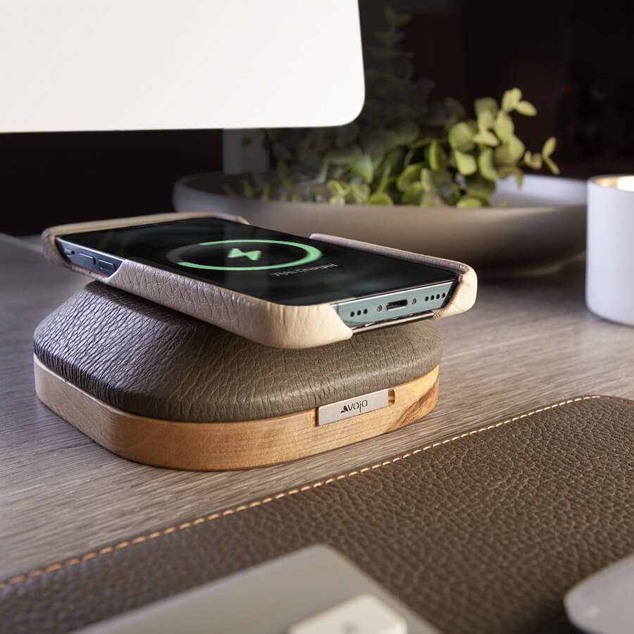 Magsafe Wood & Leather mount - Vaja