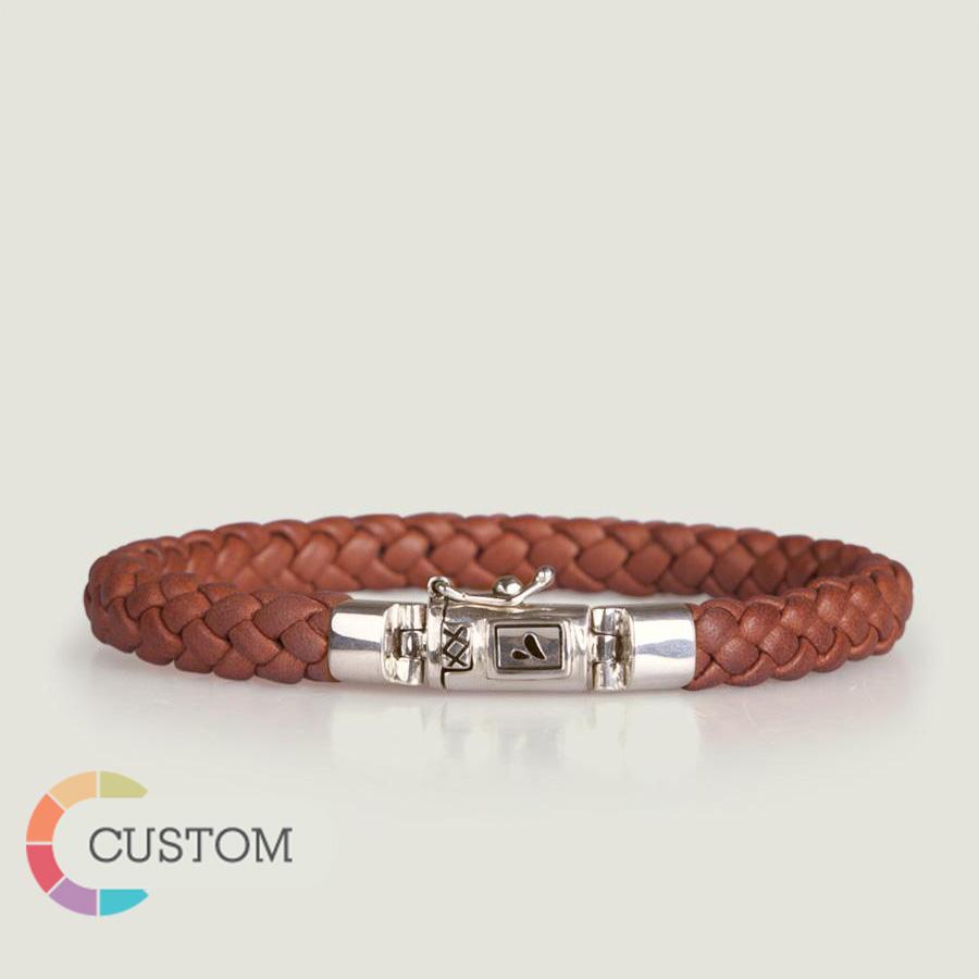 Customizable Porto Braided Leather Bracelet - Ships in 1 Week! - Vaja