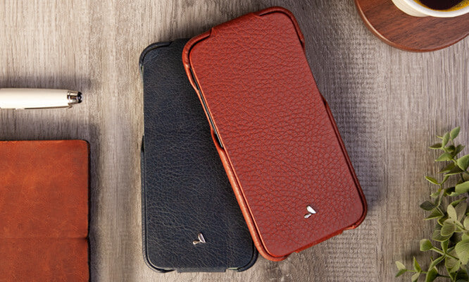 Top iPhone 12 & 12 Pro MagSafe leather case - Vaja