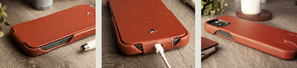 Top iPhone 12 & 12 Pro MagSafe leather case - Vaja