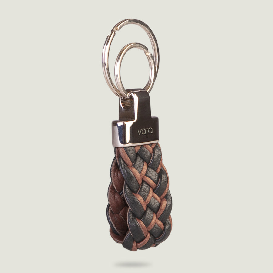 Trenzao leather key ring - Vaja
