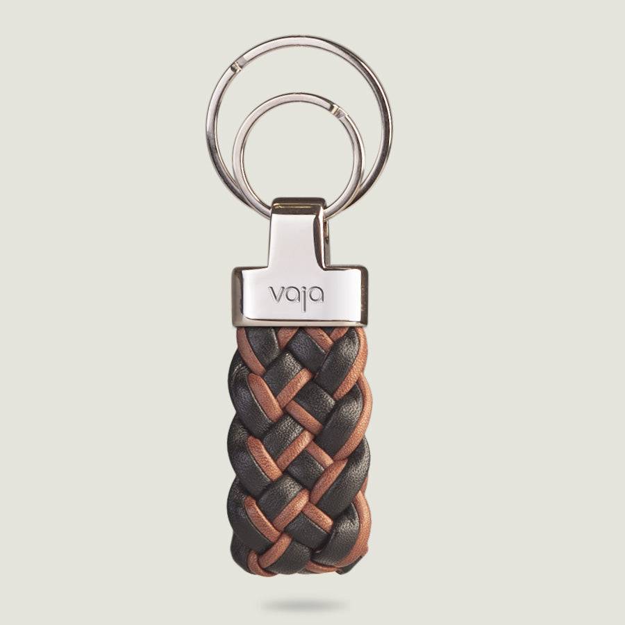 Trenzao leather key ring - Vaja