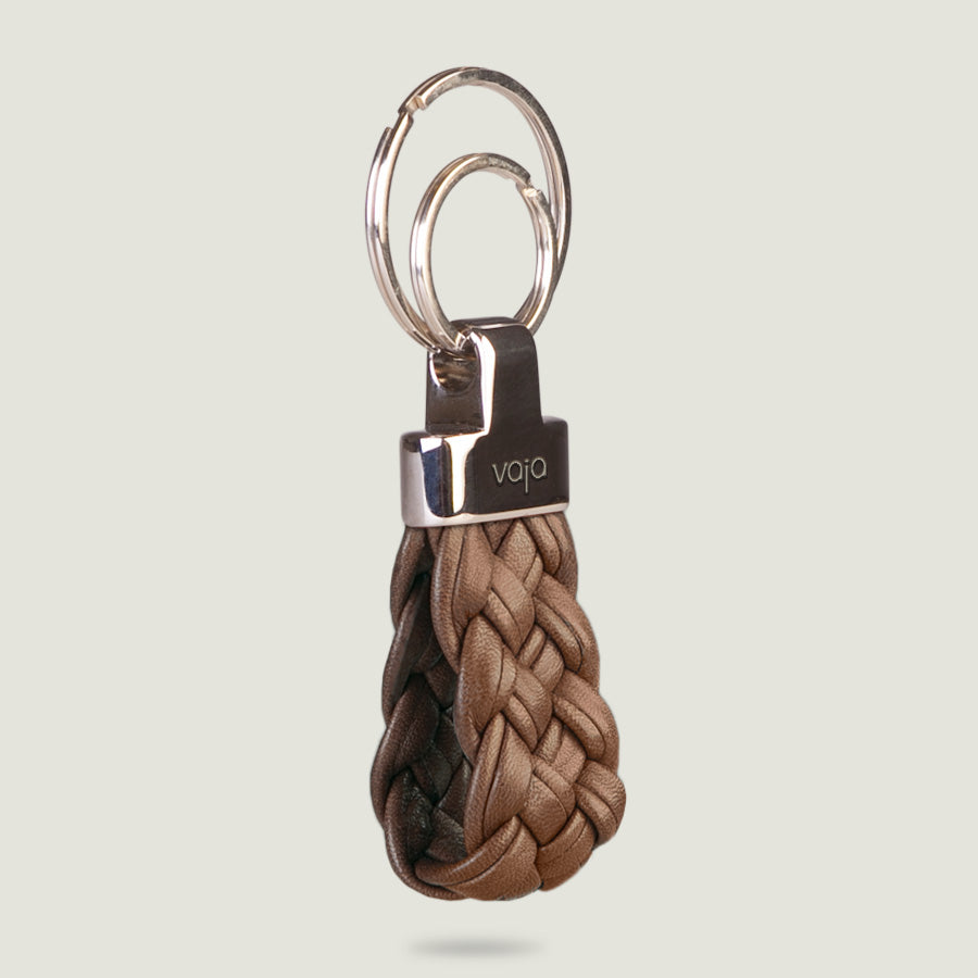 Trenzao leather key ring - Vaja