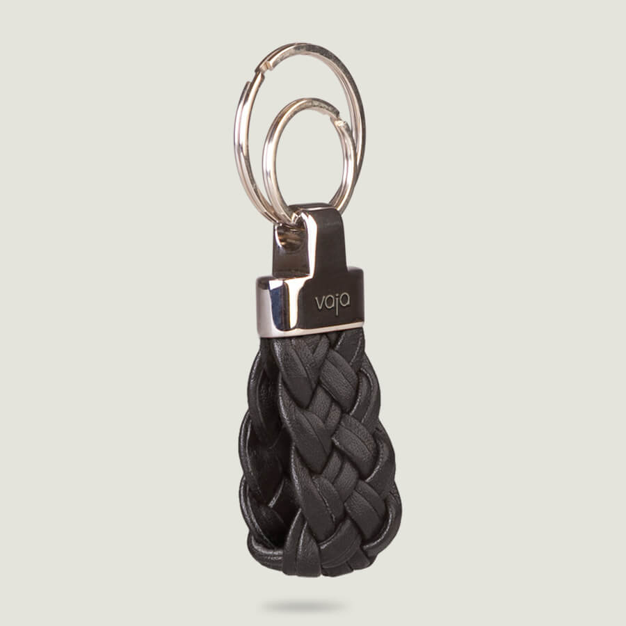 Trenzao leather key ring - Vaja