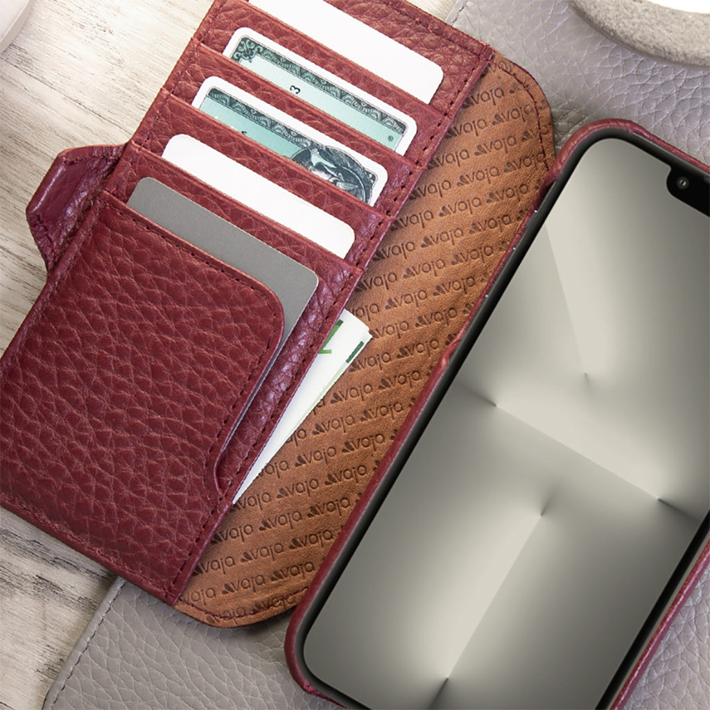 Wallet iPhone 13 Pro Max leather case with MagSafe - Vaja