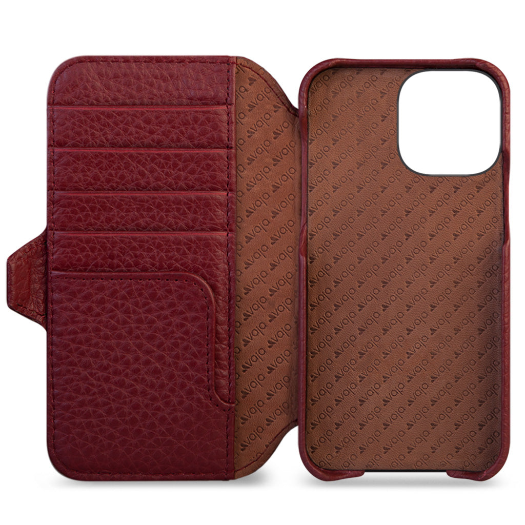 Wallet iPhone 13 Pro Max leather case with MagSafe - Vaja