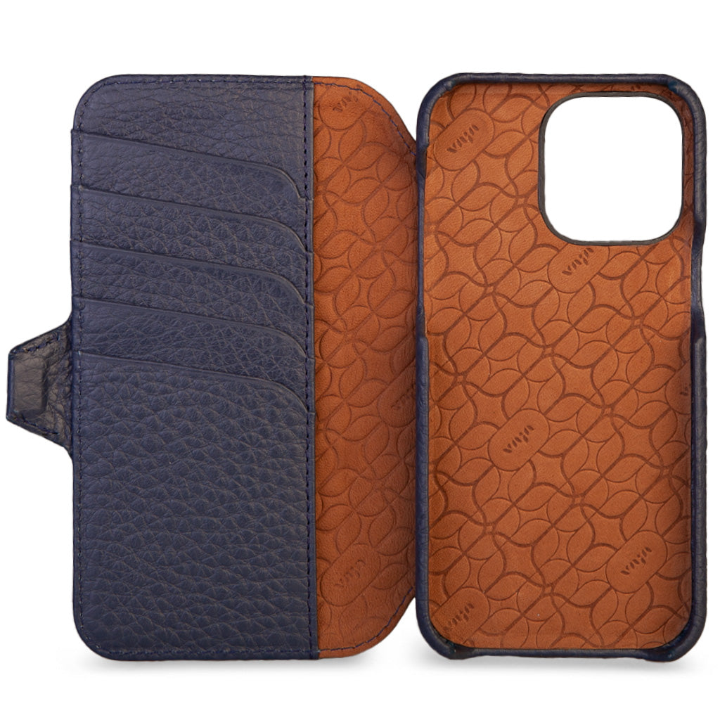 Wallet iPhone 15 Pro leather case - Vaja