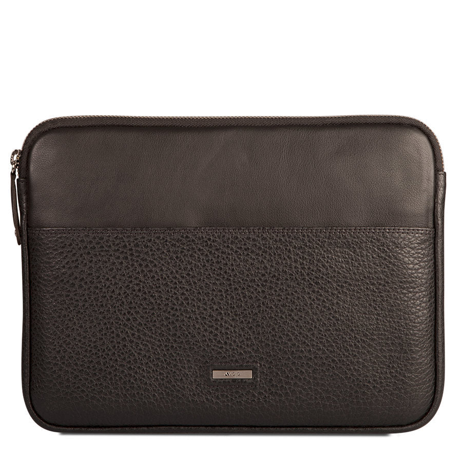 Zippered 13" Leather Pouch - Vaja