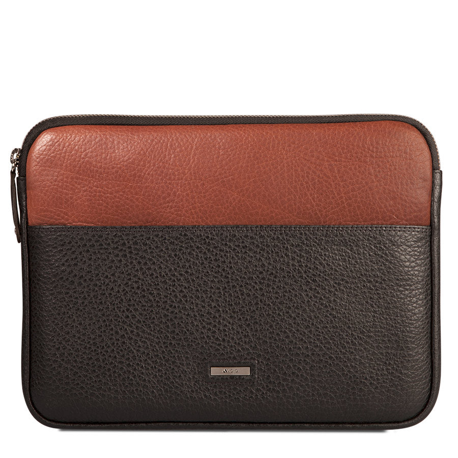 Zippered 13" Leather Pouch - Vaja