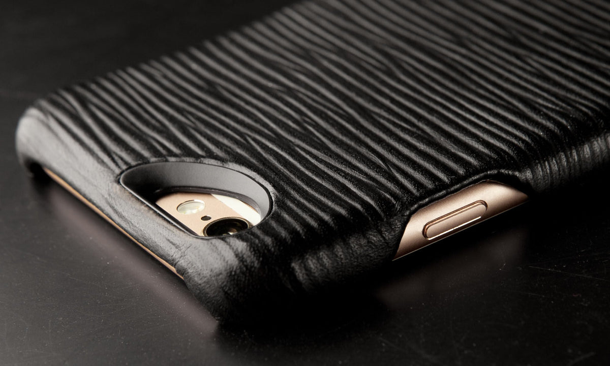 Grip Legno Nero - Black Label iPhone 6 Plus/6s Plus Premium Leather Case