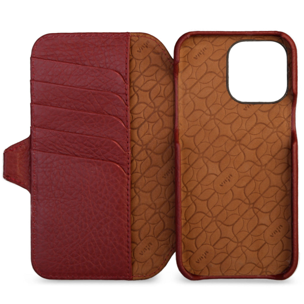Wallet iPhone 14 Pro Max leather case - Vaja