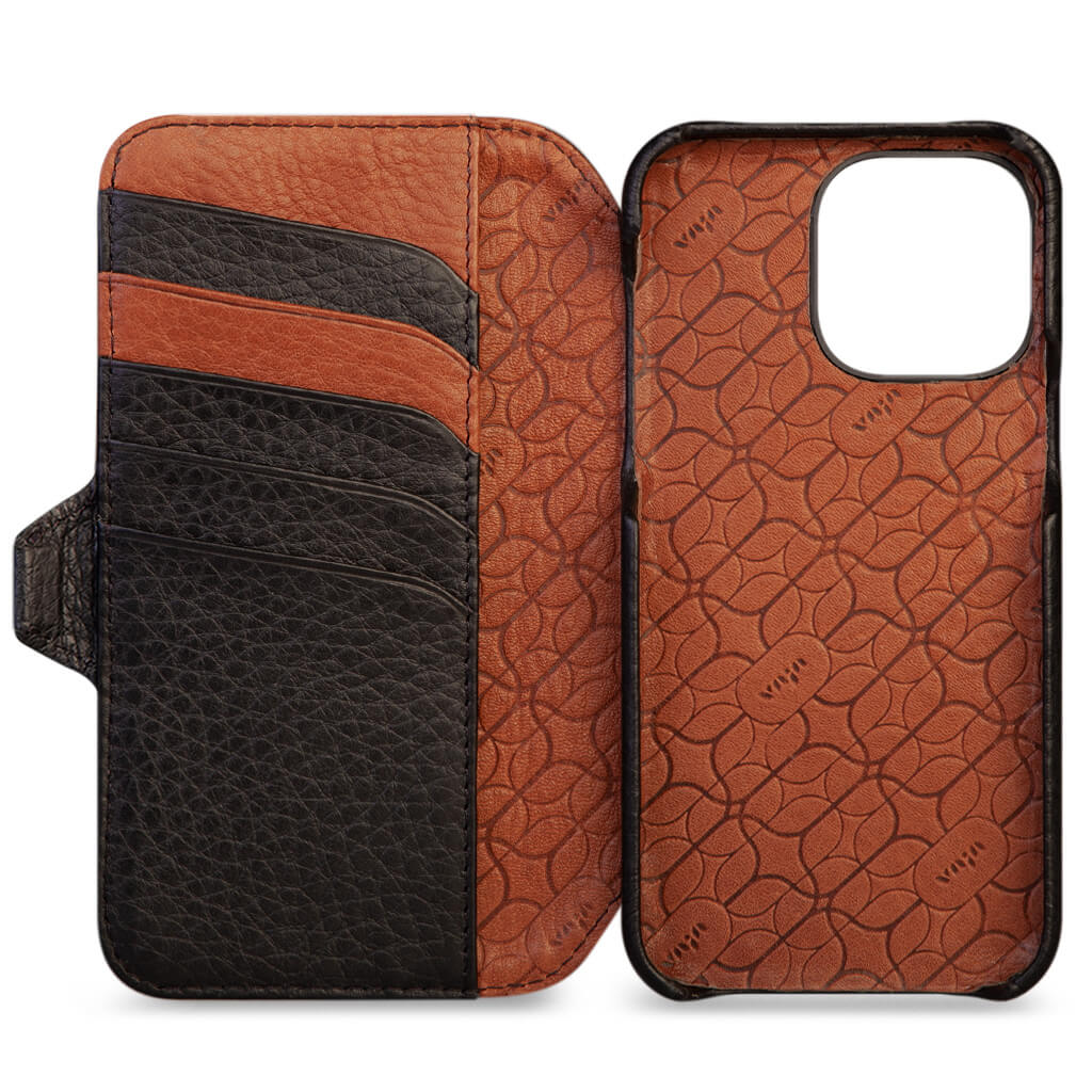 Wallet iPhone 14 Pro Max leather case - Vaja