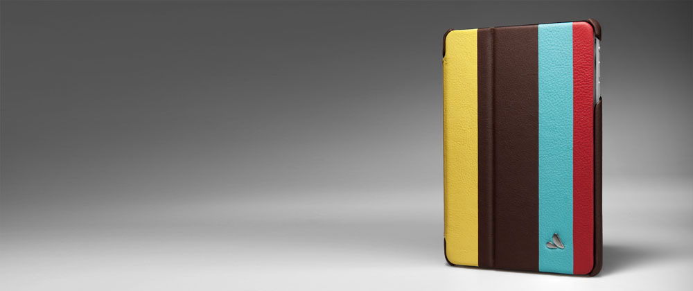 Stripes - Multi-Colored iPad Mini Retina Leather Case - Vaja