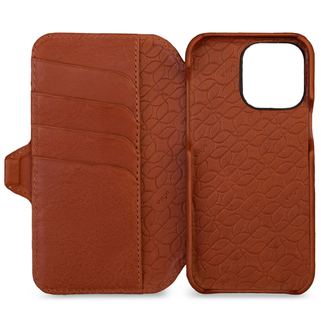 Wallet iPhone 14 Pro leather case - Vaja