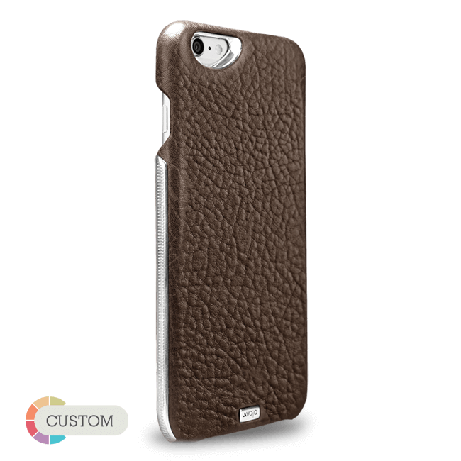 Customizable Grip Silver Montana - Unique iPhone 6/6s leather case - Vaja