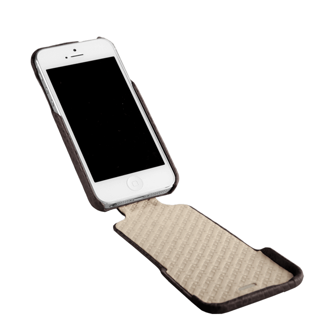 Top Flip - Premium Leather iPhone SE Cases - Vajacases