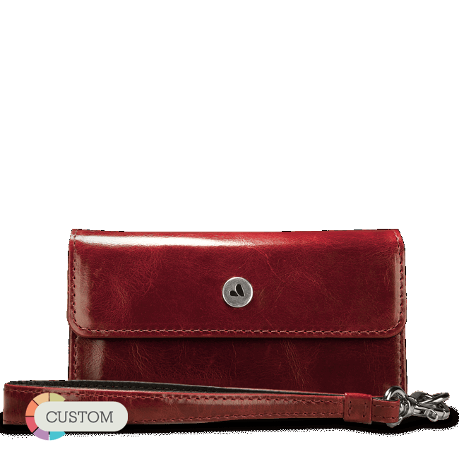 Customizable Lola Wristlet - Wallet With Detachable iPhone 6/6s Leather Case - Vaja