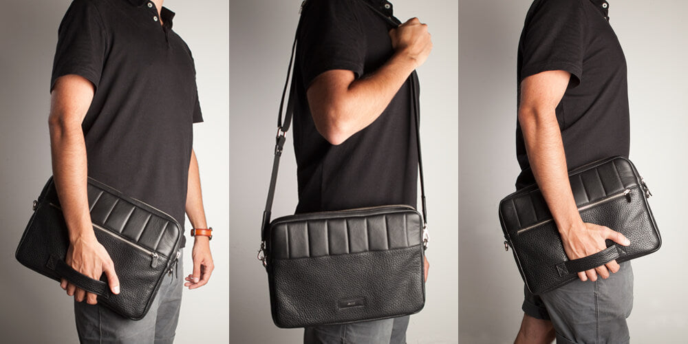MacBook 13" Zippered Leather Pouch - Vaja