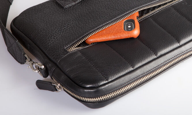 MacBook 13" Zippered Leather Pouch - Vaja