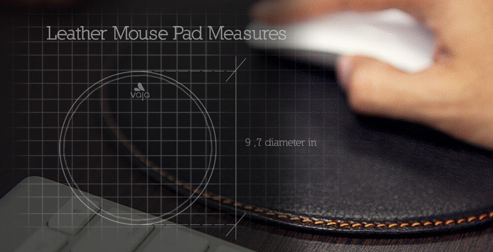 Leather Round Mouse Pad - Vaja