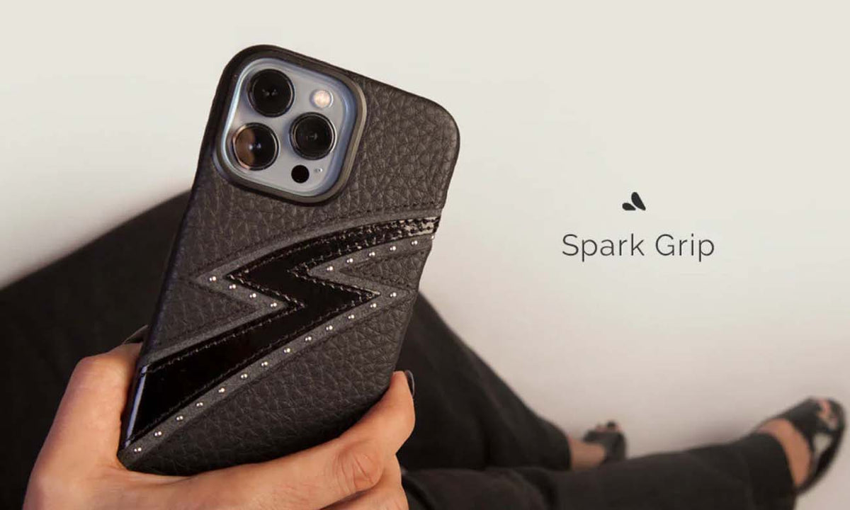 Spark Grip iPhone 13 Pro Max leather case without MagSafe - Vaja