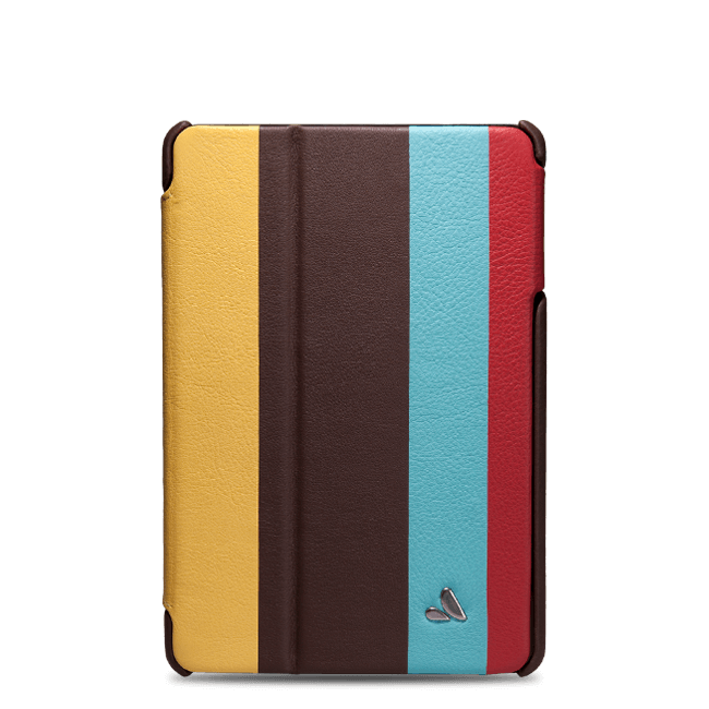 Stripes - Multi-Colored iPad Mini Retina Leather Case - Vaja