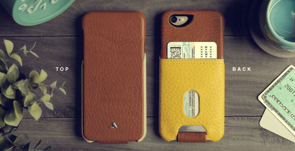 Top ID - Funda de cuero tipo billetera para iPhone 6/6s